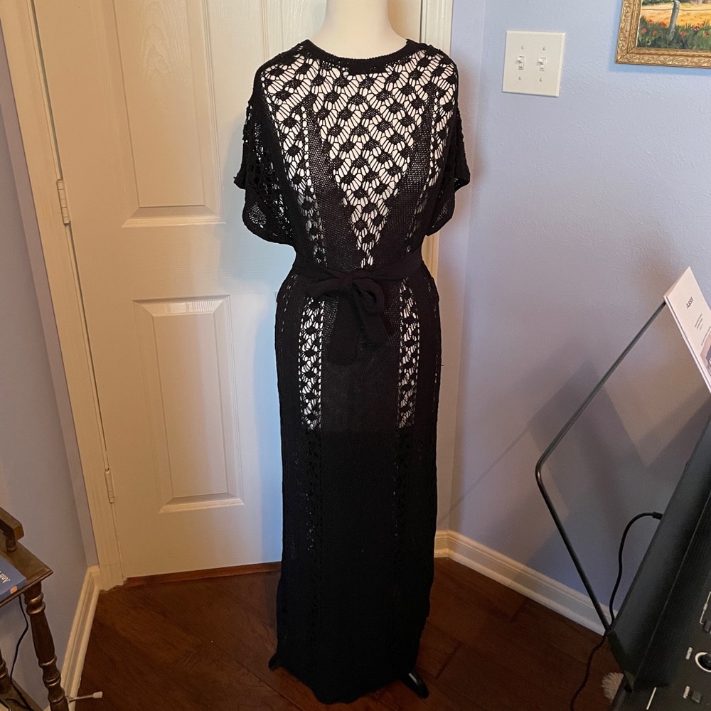 swim coverup - black - size small